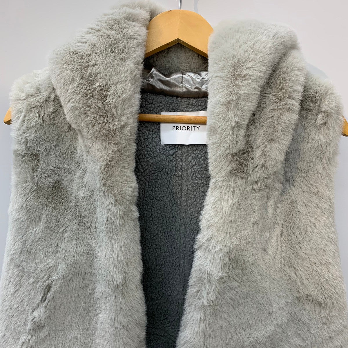プライオリティー PRIORITY フェイクファー フェイクムートンベスト 77