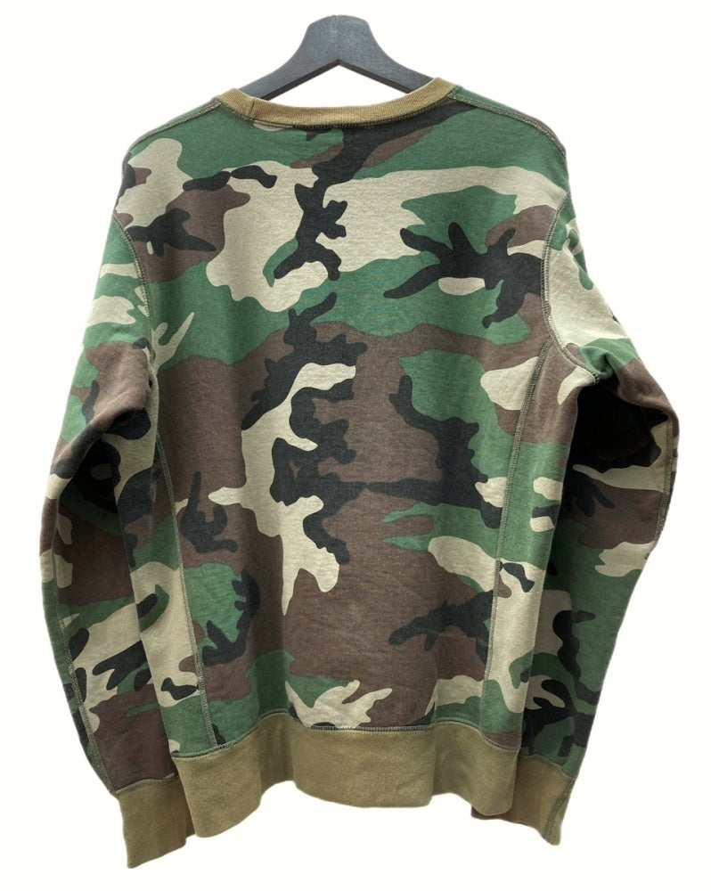 シュプリーム SUPREME 15AW Box Logo Crewneck Woodland Camo ボックス ロゴ クルーネック ウッドランド  カモ 緑 スウェット 刺繍 カーキ Mサイズ 104MT-465 | 古着通販のドンドンサガール