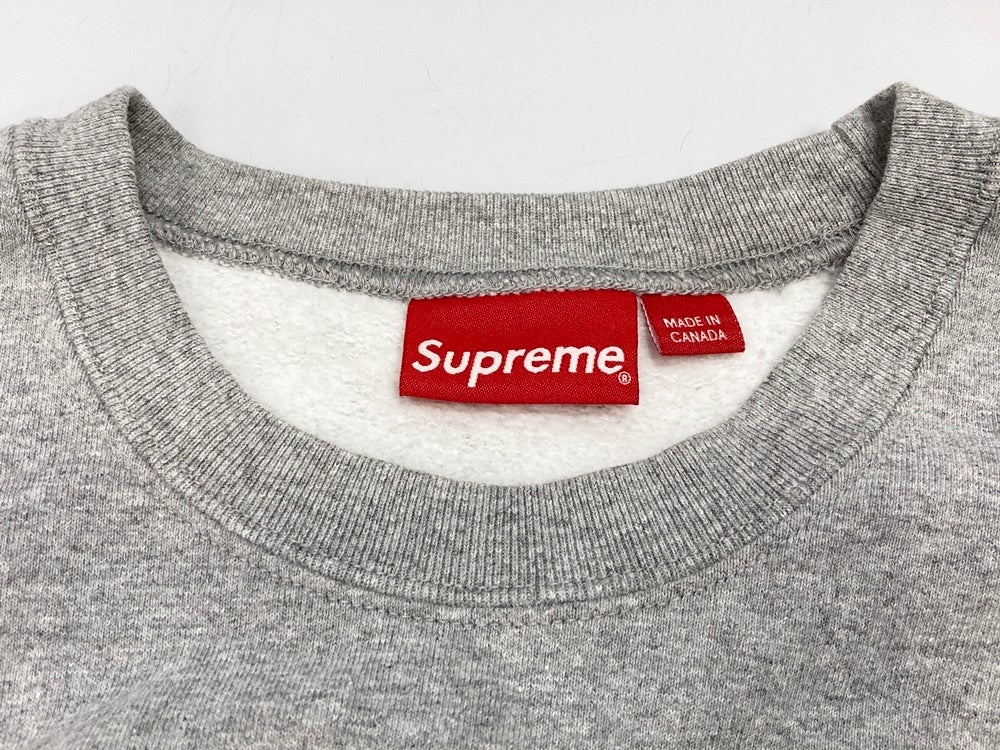 シュプリーム SUPREME Stacked Crewneck 21SS プルオーバー トレーナー スウェット ロゴ グレー Lサイズ  101MT-2239