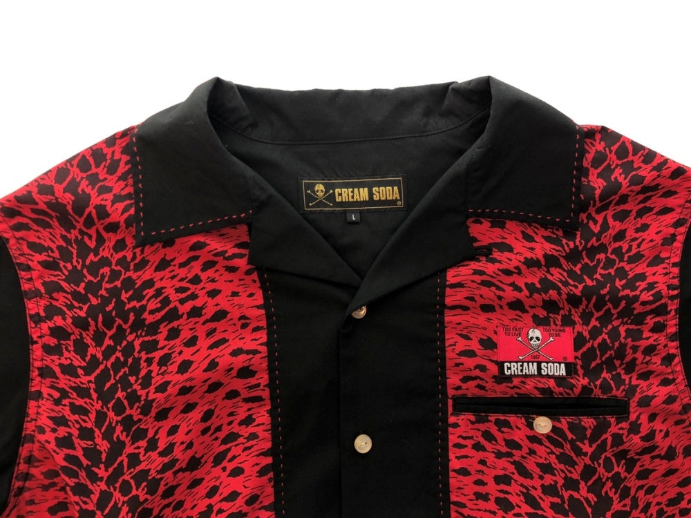 クリームソーダ/ロカビリーシャツ/ヒョウ柄/ボウリング クリームソーダ
