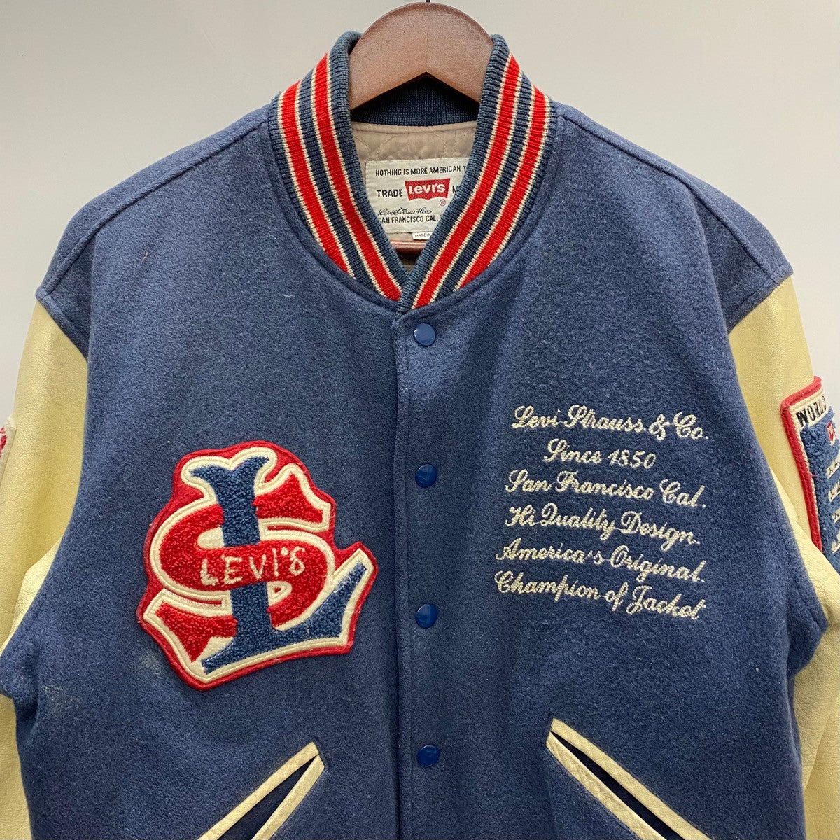 曜日割引対象外】 リーバイス Levi's 90's varsity jacket レザー