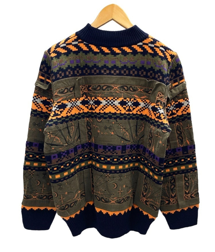 サカイ sacai × Dr.Woo ドクターウー Bandana Knit Pullover バンダナ ニット プルオーバー 20AW MADE  IN JAPAN サイズ 1 セーター 総柄 マルチカラー 101MT-2425