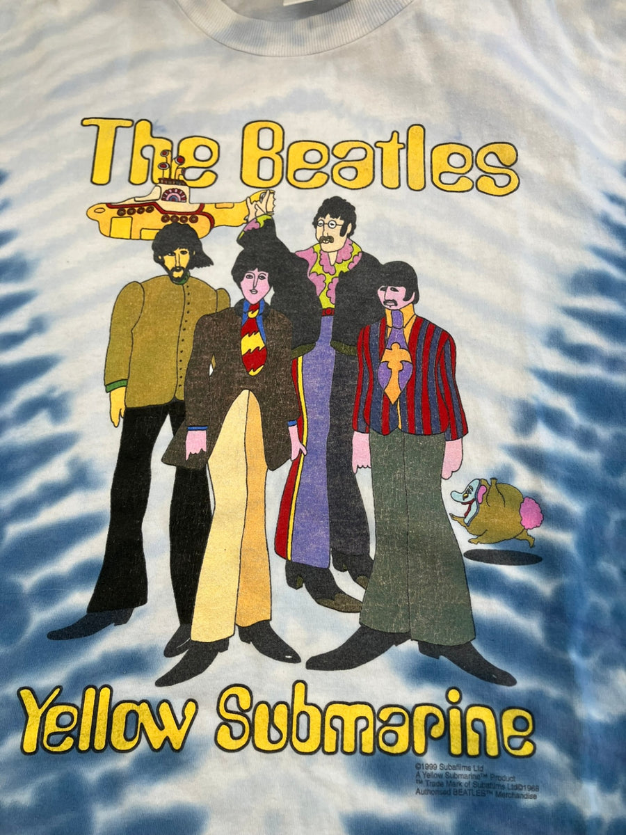 ☆ ビートルズ☆ イエローサブマリン タイダイ柄 Tシャツ 90's USA製 ☆ ビートルズ☆ イエローサブマリン タイダイ柄 Tシャツ 90's USA製