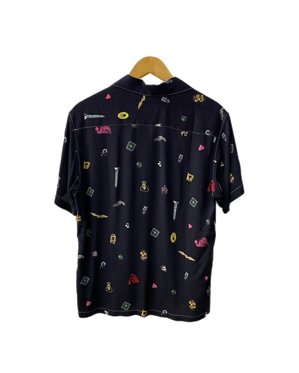 シュプリーム SUPREME ディープ スペース レーヨン S/S シャツ ブラック Deep Space Rayon S/S Shirt  Black 半袖 ロゴ Sサイズ 201MT-2523 | 古着通販のドンドンサガール