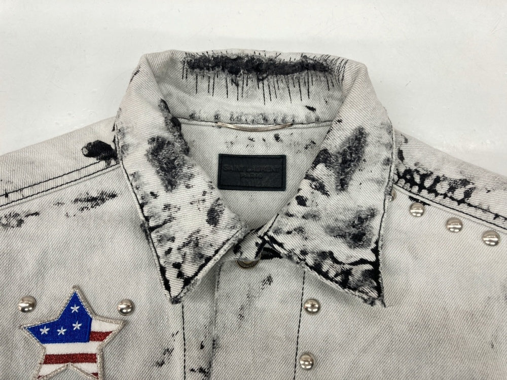 サンローラン Saint Laurent 16ss BLEACH DENIM JACKET ブリーチ