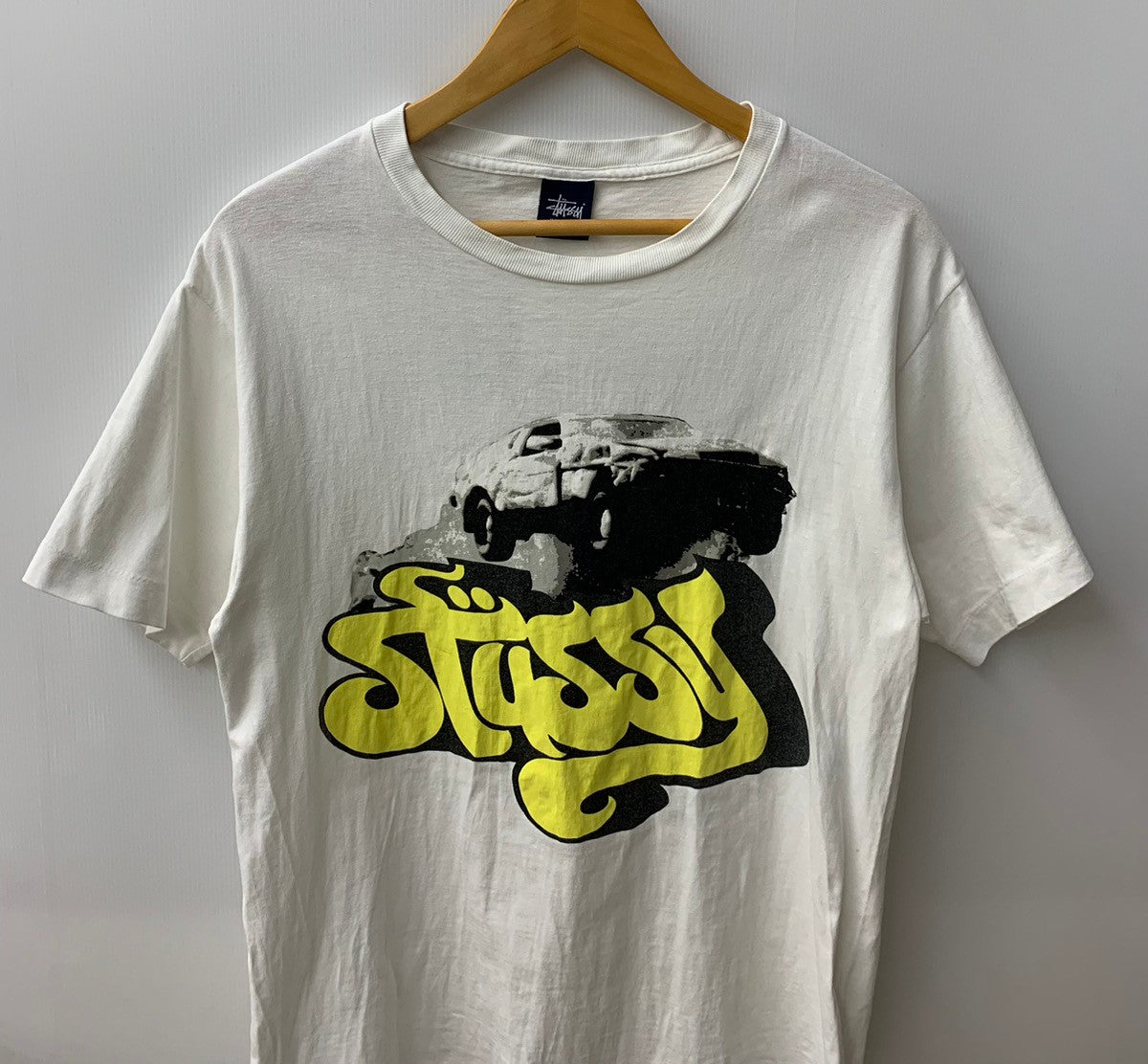 ステューシー STUSSY 00s old ガイコツ バックプリント Tシャツ ロゴ 