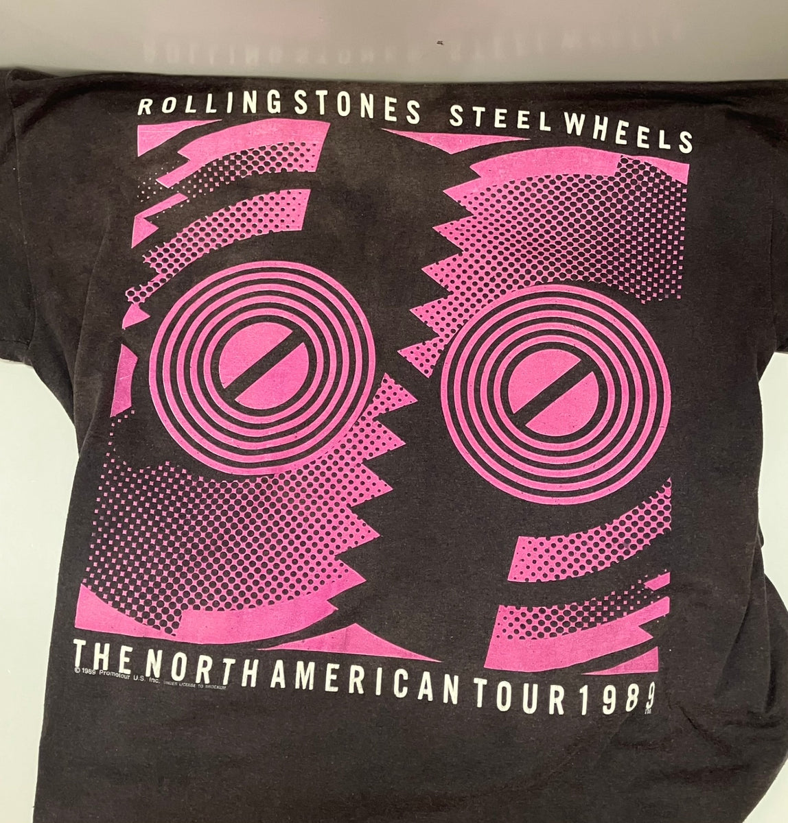 バンドTシャツ BAND-T 80s 80's The Rolling Stones Steel Wheels The North American  TOUR 1989 Tee ローリングストーンズ XL Tシャツ プリント ブラック LLサイズ 101MT-2483 | 古着通販のドンドンサガール