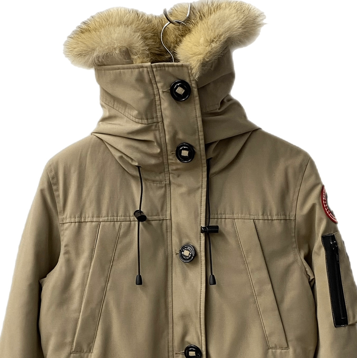 カナダグース CANADA GOOSE ダウンジャケット 68F8490 ロゴ ベージュ Sサイズ 201MT-2529 | 古着通販のドンドンサガール