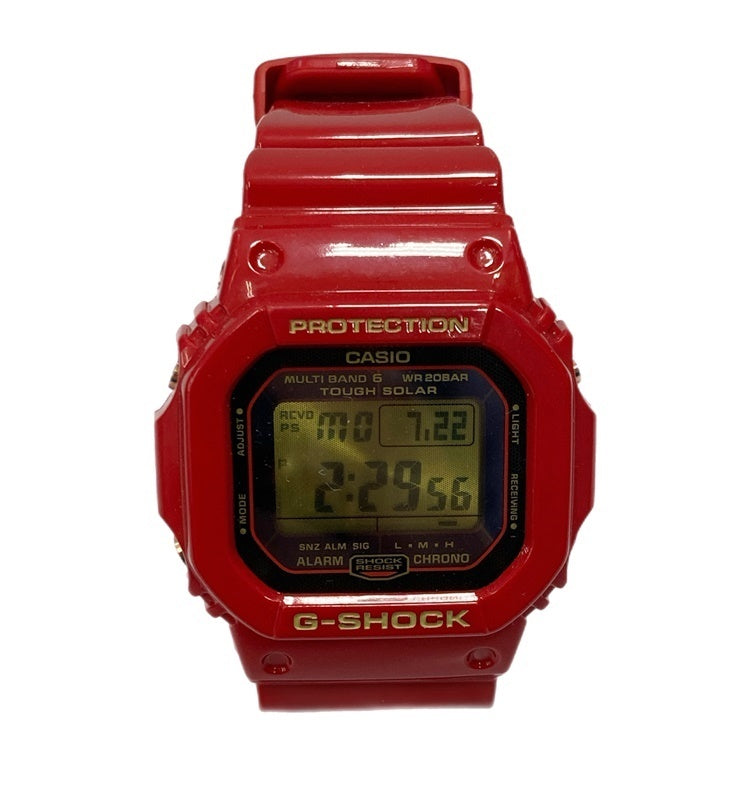 ジーショック G-SHOCK CASIO カシオ 30th Anniversary 30周年記念限定モデル ゴールドダイヤルレッド樹脂 赤 GW- M5630A メンズ腕時計ゴールド 101watch-60 | 古着通販のドンドンサガール