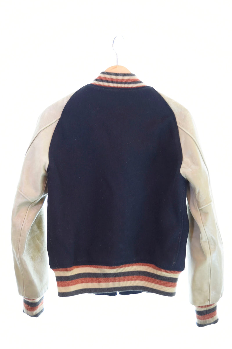 スタイルアイズ STYLE EYES ウール レザー スタジャン 茶 M16432 38