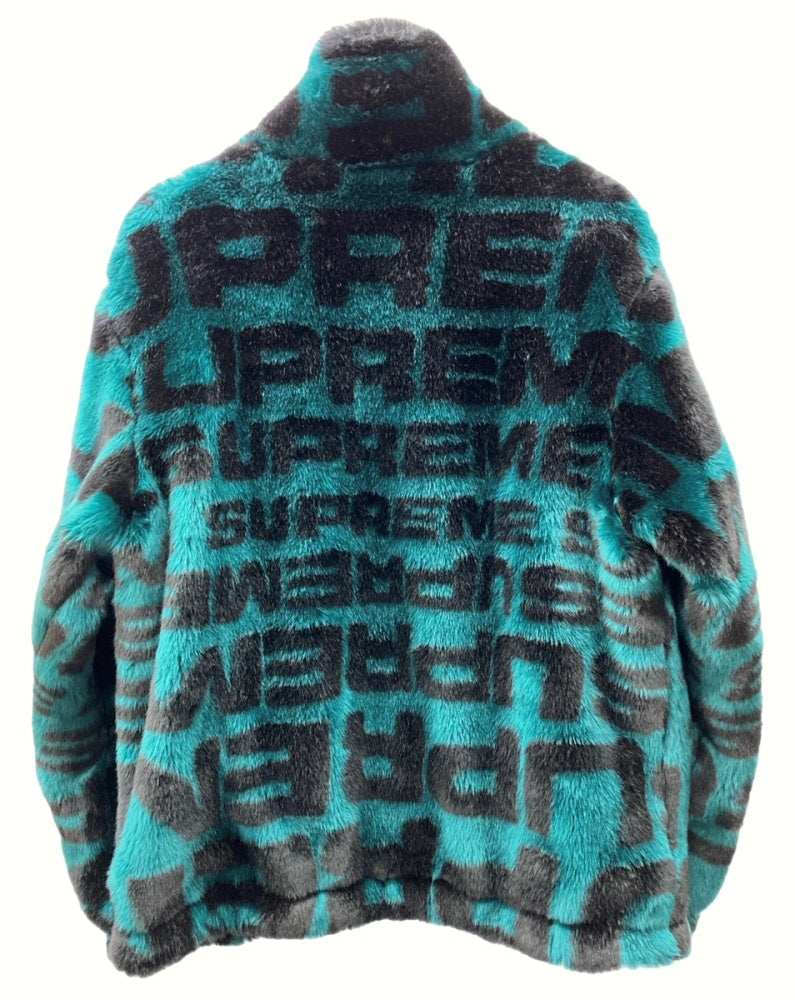 シュプリーム SUPREME 18SS Faux Fur Repeater Bomber Jacket フェイク ファー リピータ ボンバー ジャケット  Dark Teal 緑 ジャケット ロゴ グリーン Mサイズ 104MT-563 | 古着通販のドンドンサガール