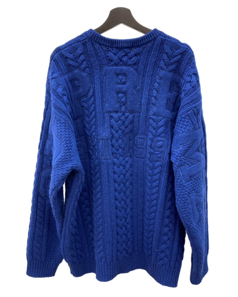 シュプリーム SUPREME 23FW Appliqué Cable Knit Sweater アップリケ