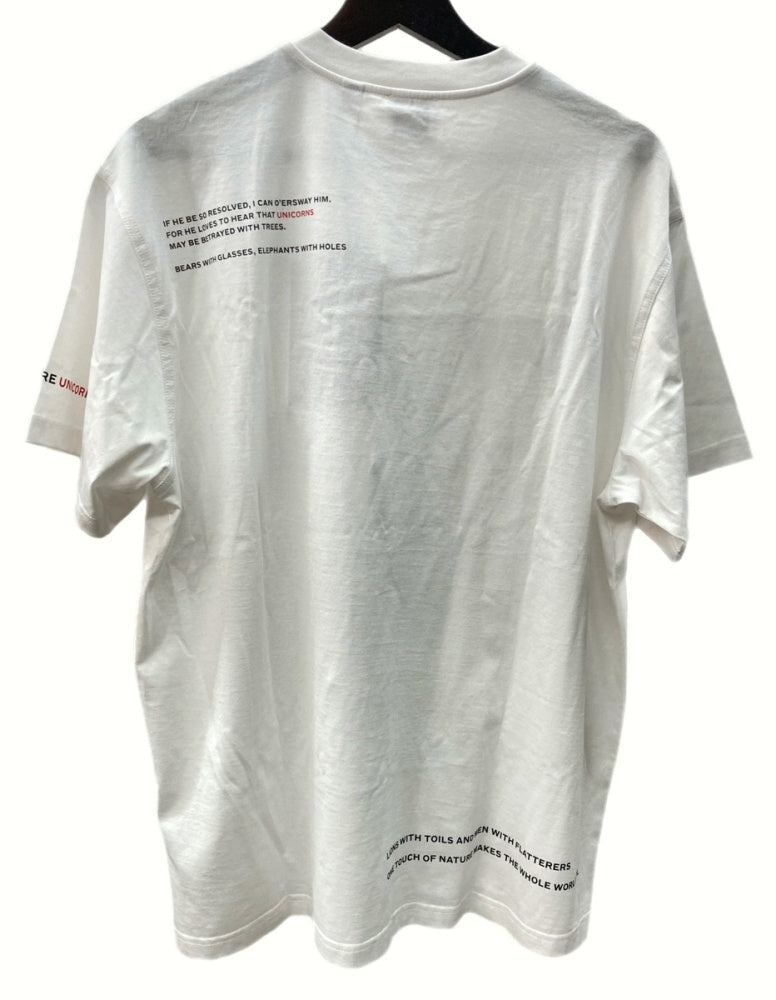 バーバリー Burberry LOVE SWAN T-SHIRT 半袖 カットソー クルーネック フォト モンタージュ WHITE 白 8031311  Tシャツ プリント ホワイト Sサイズ 104MT-257 | 古着通販のドンドンサガール