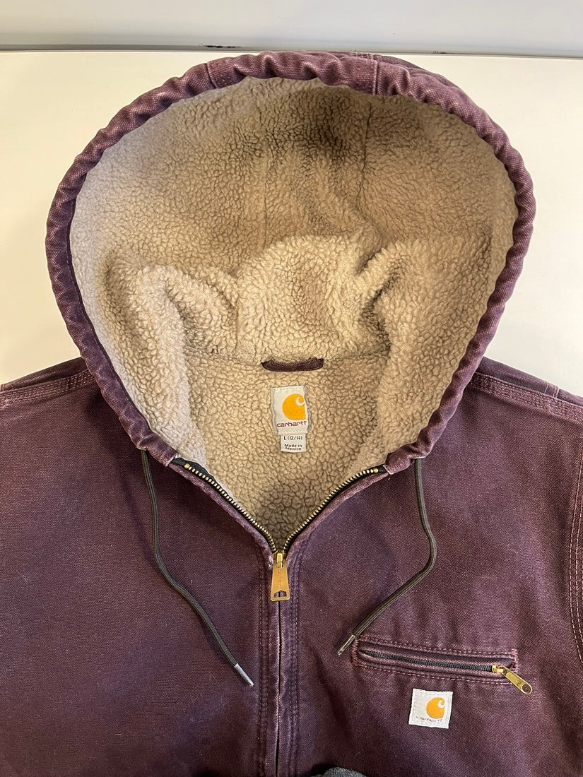 く*ぅ様 ✨❒carhartt❒✨ダックジャケット【パープル】 レアカラー カーハート ダストパープル アクティブパーカー ワーク