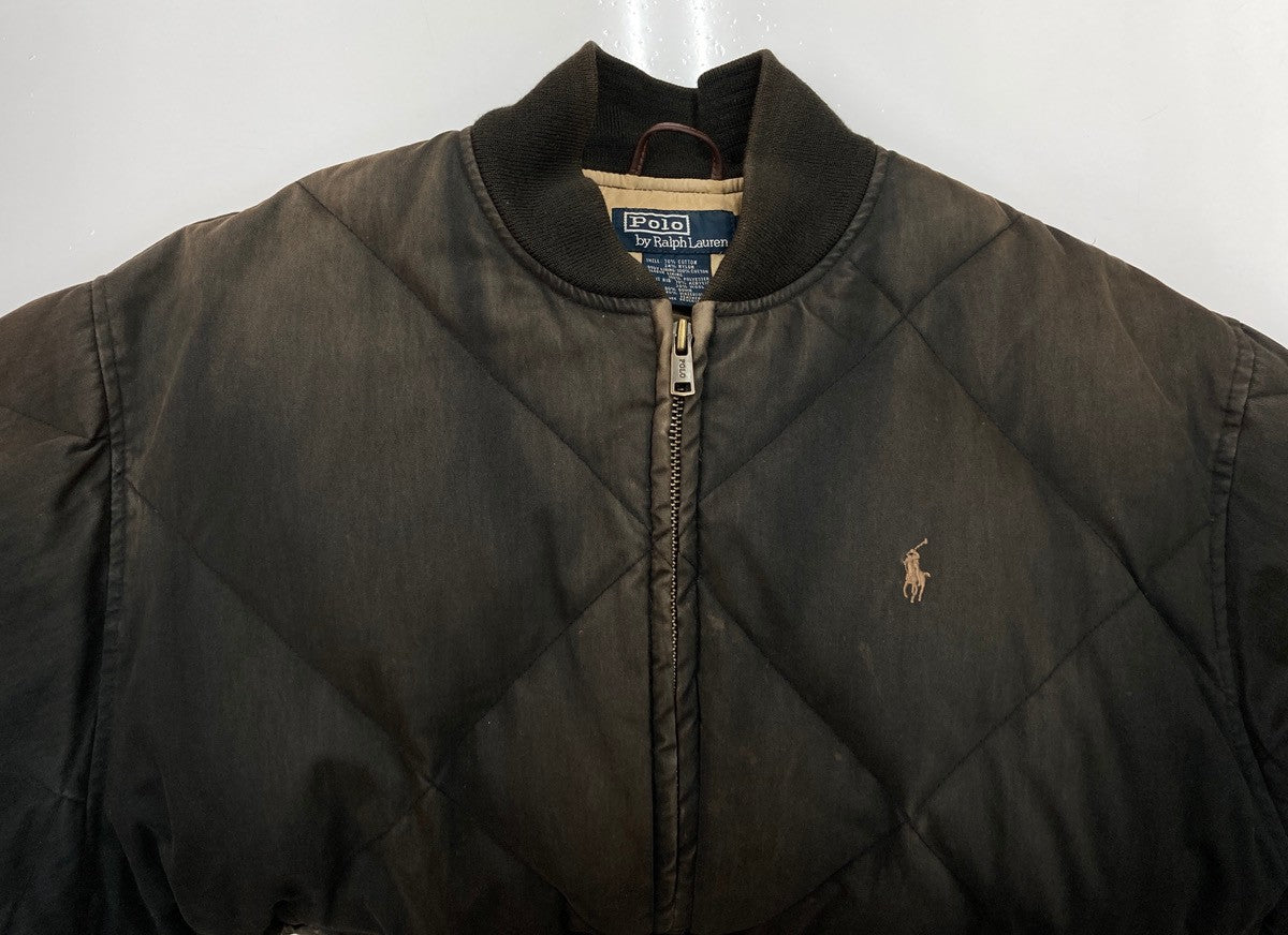 ポロラルフローレン ウールジャケット ブルゾン　キルティング　90s 90s ポロ ラルフローレン キルティングライナー コットン フィールド
