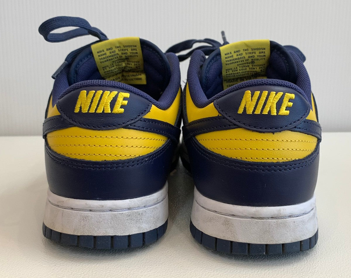 ナイキ NIKE DUNK LOW RETRO MICHIGAN VARSITY MAIZE ダンク ロー レトロ ミシガン バーシティ メイズ  DD1391-700 メンズ靴 スニーカー ロゴ ネイビー 26.5cm 201-shoes834