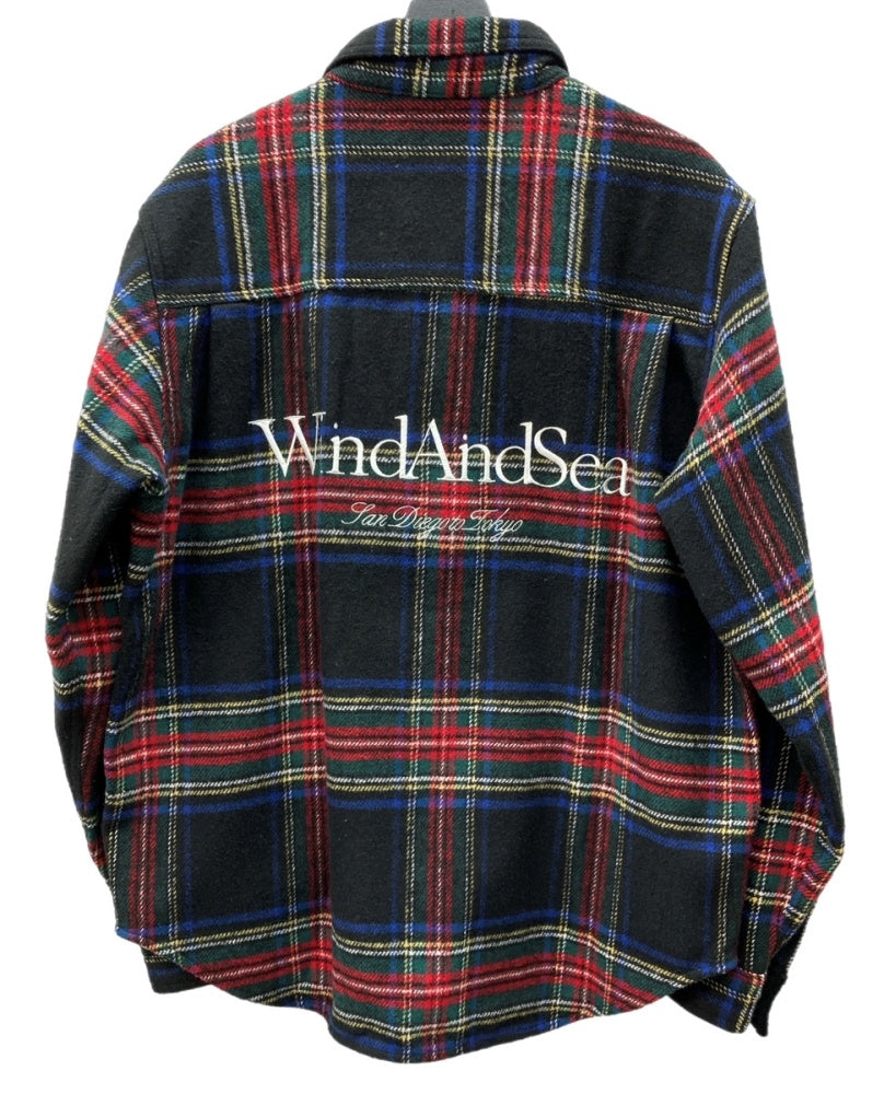 【極美品】WIND AND SEA CPO Shirt Jacket Engineered Garments CPO Shirt Jacket Dark Navy Heavy Wool