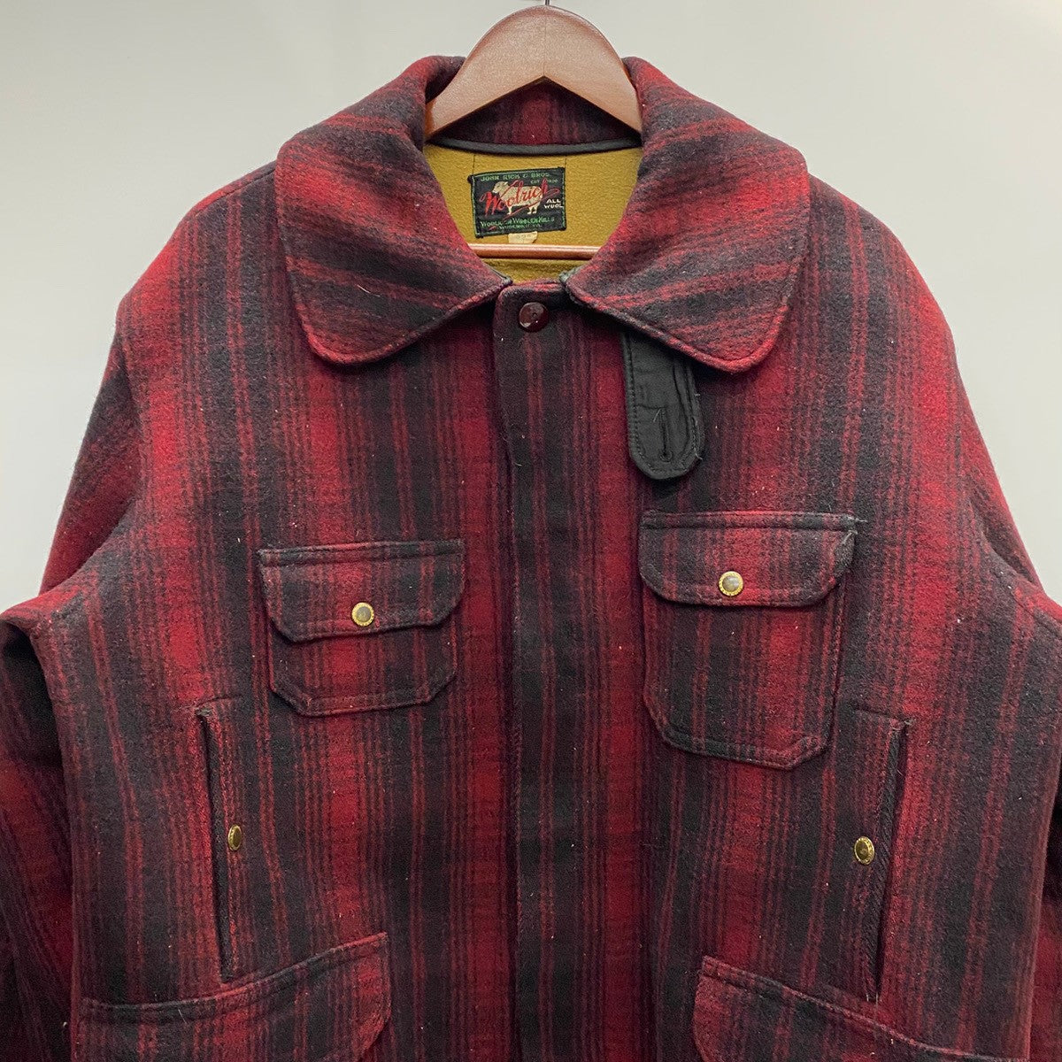 Woolrich マッキーノジャケット ヴィンテージ　46 1940s Woolrich マッキーノジャケット 表記42 - 古着屋HamburgCafe