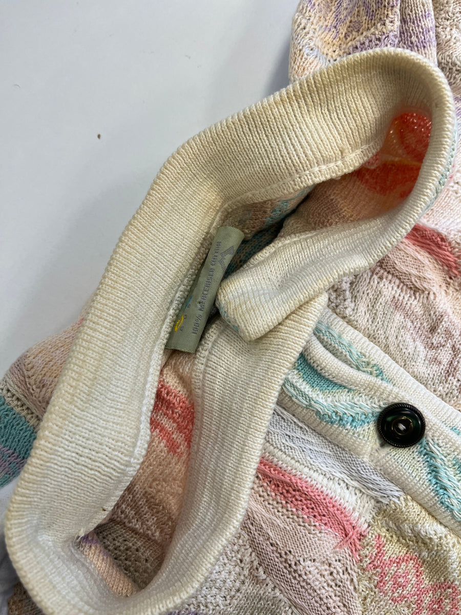 クージー COOGI AUSTRALIA パステル ニット カーデ 総柄 カーディガン