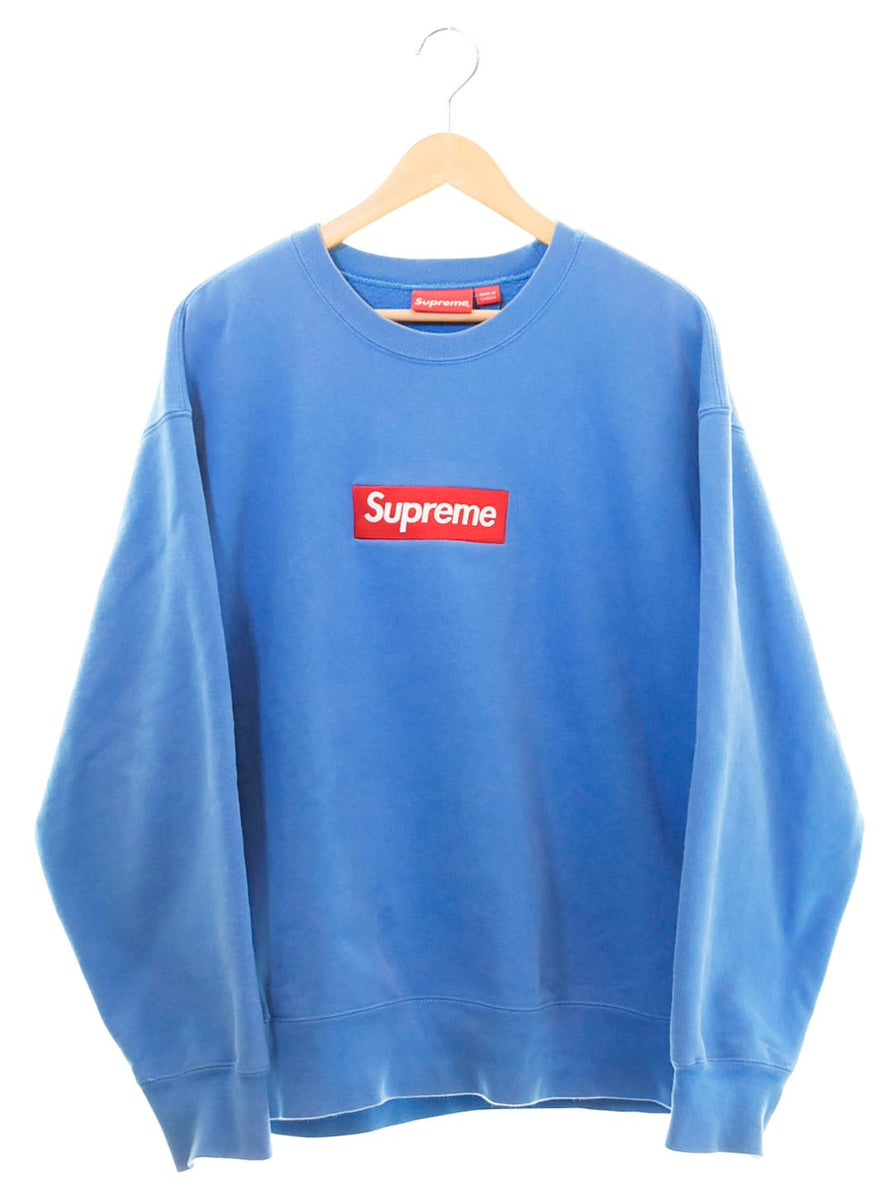 美品 Supreme ブルー トレーナー Medium シュプリーム SUPREME 22AW Box Logo Crewneck ボックスロゴ クルー