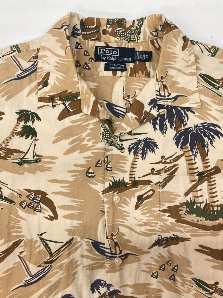 Polo by Ralph Lauren 90s アロハ シャツ 半袖 開襟 90's Polo Ralph Lauren Cotton Hawaiian Shirt XL / ポロ・ラルフ