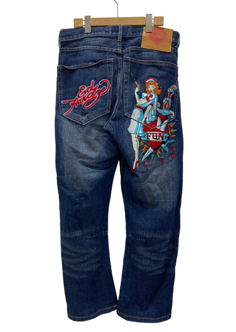 エドハーディー Ed Hardy 刺繍 ジーンズ デニム ブルー 30×32 エドハーディー Ed Hardy 刺繍 ジーンズ デニム ブルー 30×32