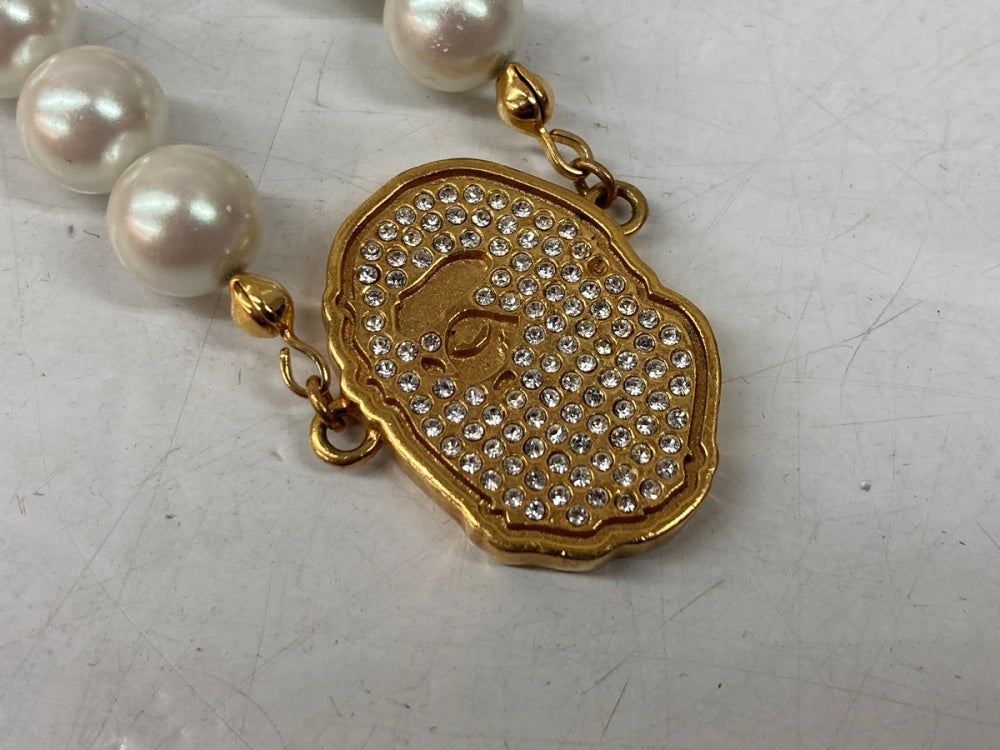 アベイシングエイプ A BATHING APE BAPE PEARL NECKLACE ベイプ