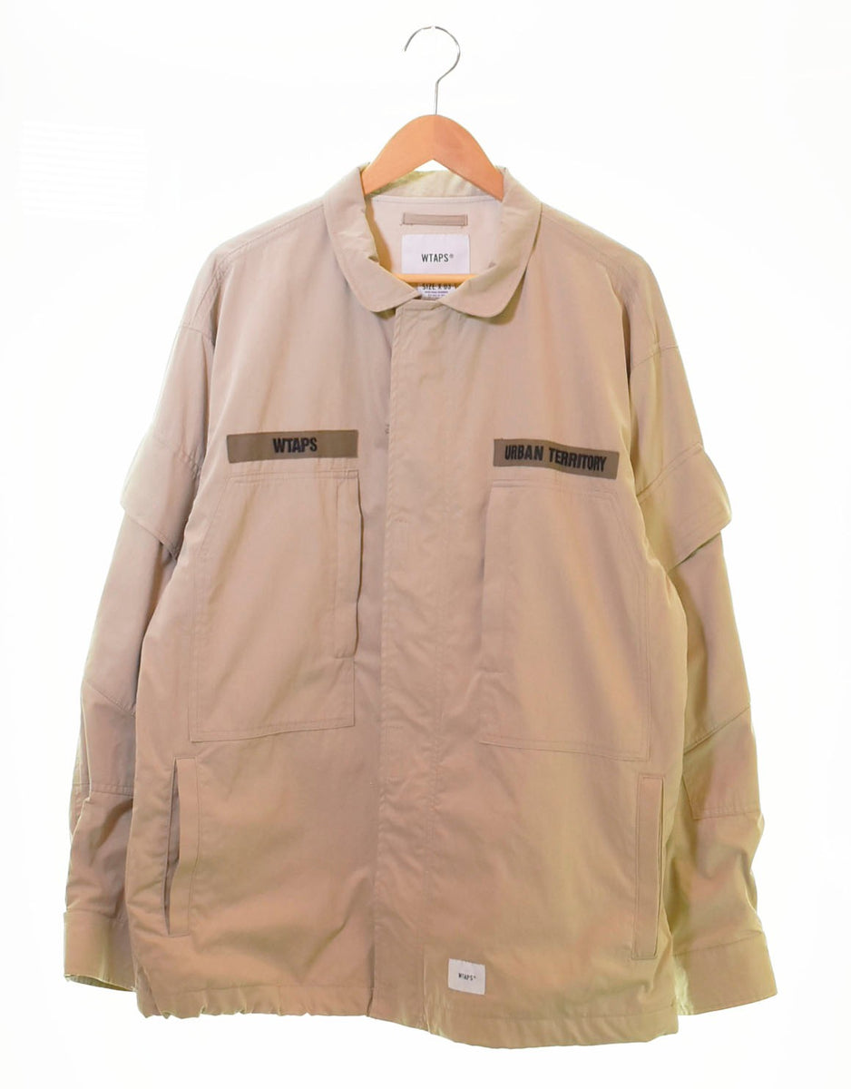 ダブルタップス WTAPS 21SS NYCO TUSSAH JACKET ミリタリー ジャケット 211WVDT-JKM01 3 ジャケット  ベージュ 103MT-929 | 古着通販のドンドンサガール