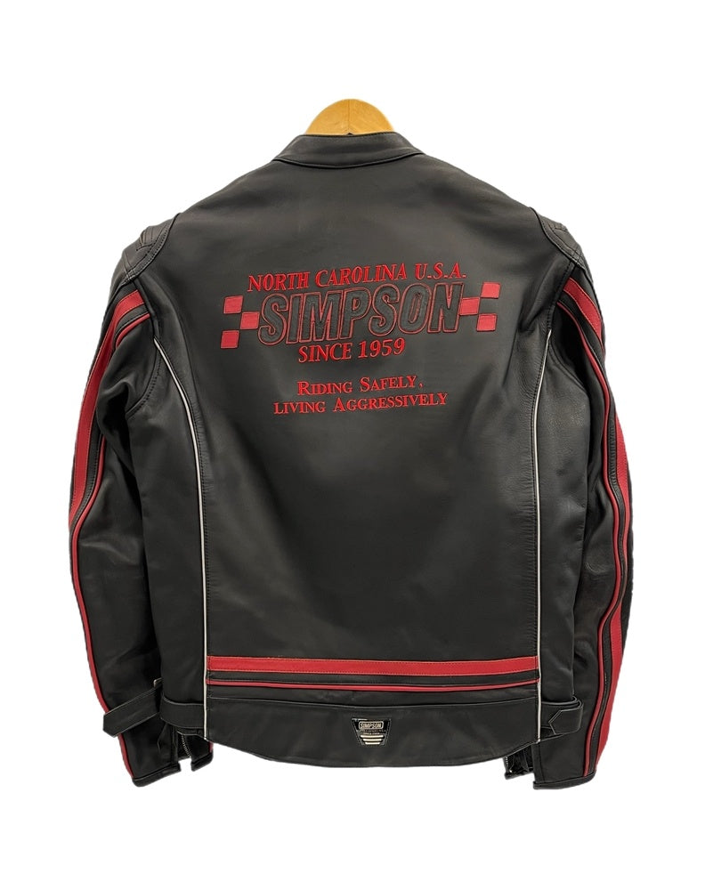 シンプソン SIMPSON 牛革 レザージャケット シングルライダース