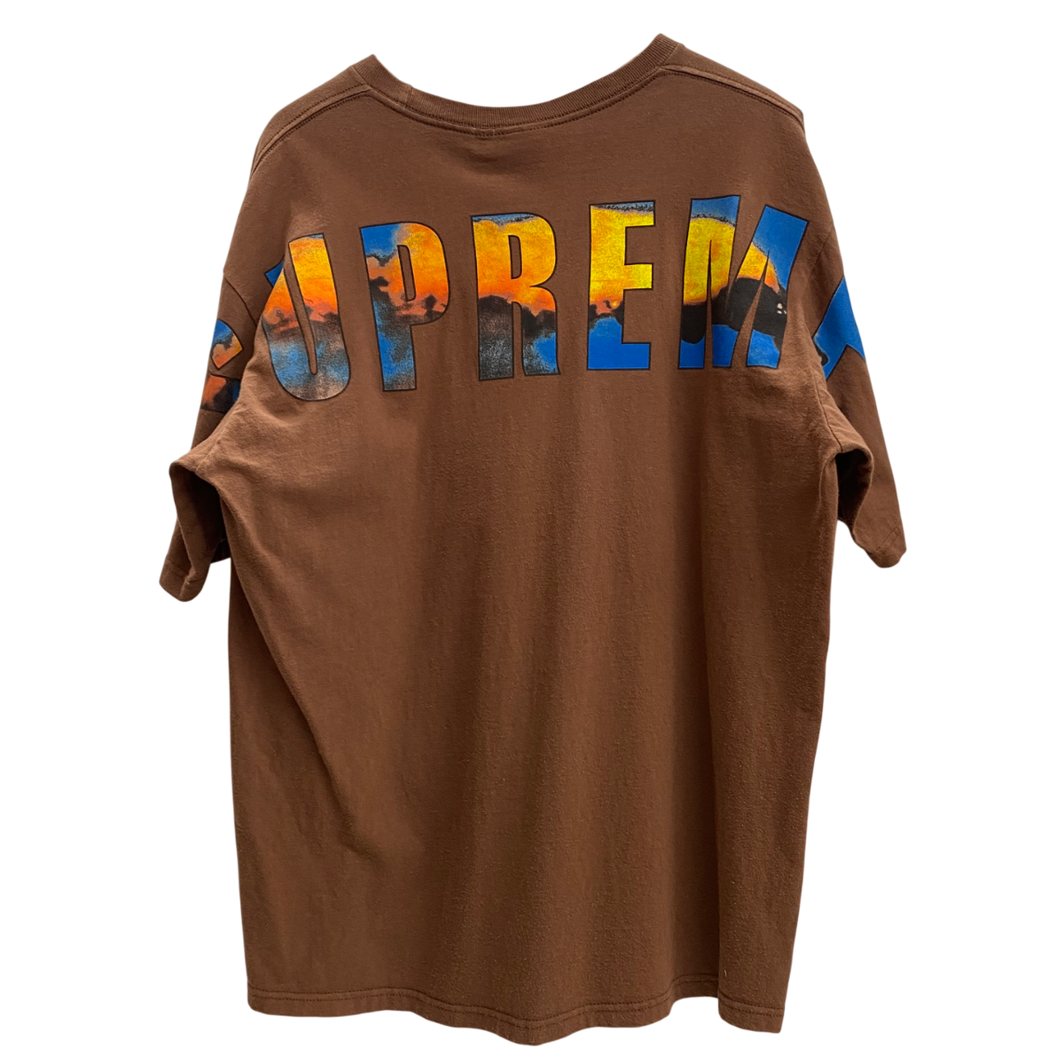 シュプリーム SUPREME FW17 Crash Tee 背面ロゴ Tシャツ ブラウン L