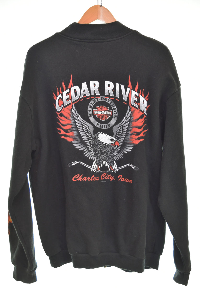 ハーレーダビッドソン　ジップパーカー　フレイム ハーレーダビッドソン HARLEY DAVIDSON fade flame pattern zip ジップ