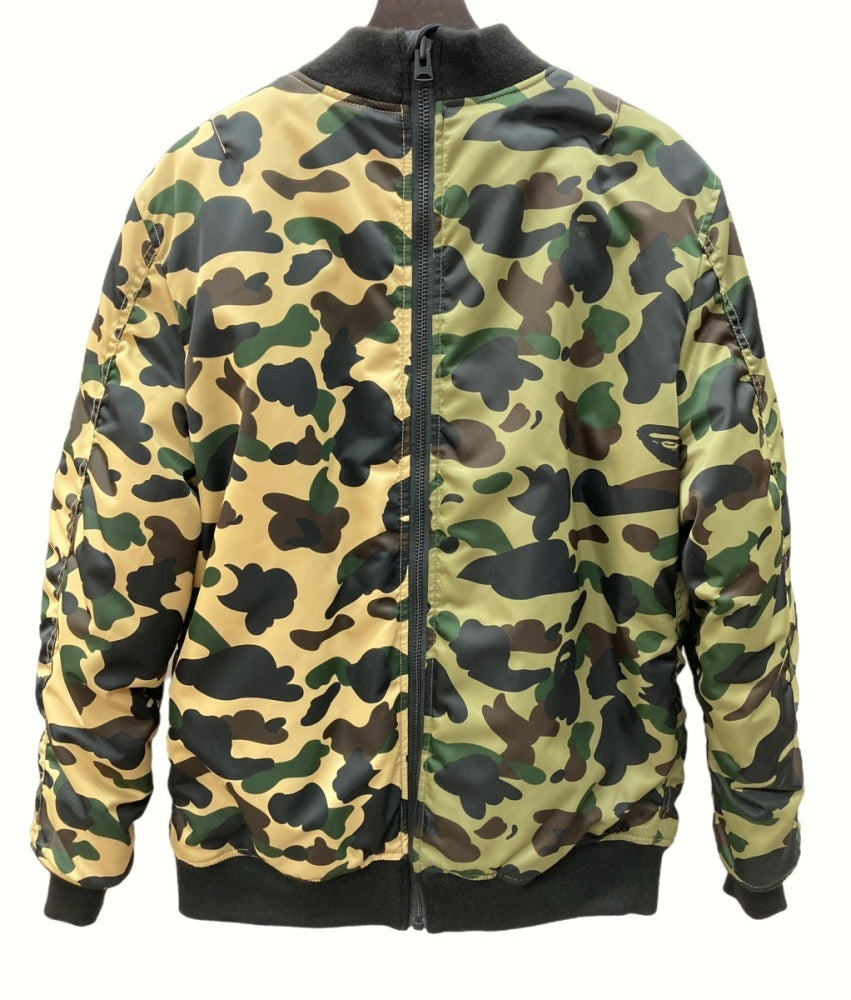 アベイシングエイプ A BATHING APE 1ST CAMO HALF MA-1 BOMBER JACKET ファーストカモ ハーフ セパレート  ブルゾン シェルボンバー 001HJE801022X ジャケット カモフラージュ・迷彩 カーキ Lサイズ 104MT-312 |  古着通販のドンドンサガール