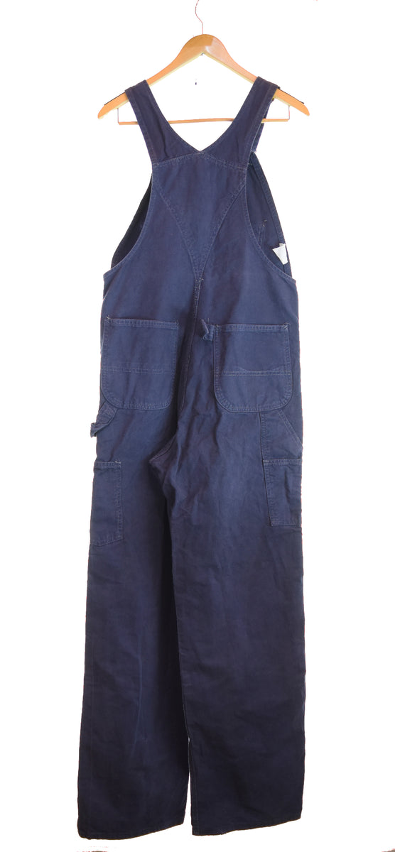 カナダ製　ビンテージ　古着　Bruno ネイビー コーデュロイ オーバーオール カーハート Carhartt コットンオーバーオール 山ポケ つなぎ