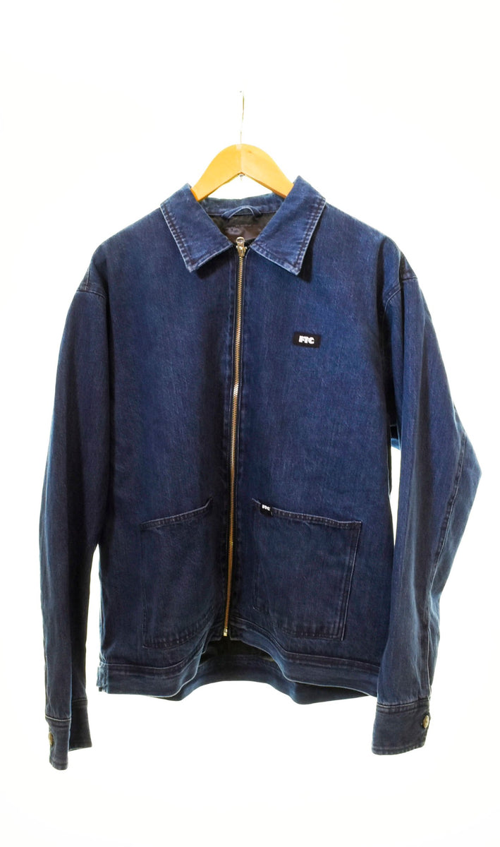 エフティーシー FTC DENIM WORK JACKET デニムワークジャケット 青 FTC024SPJ03 ジャケット ロゴ ブルー Lサイズ  103MT-462 | 古着通販のドンドンサガール