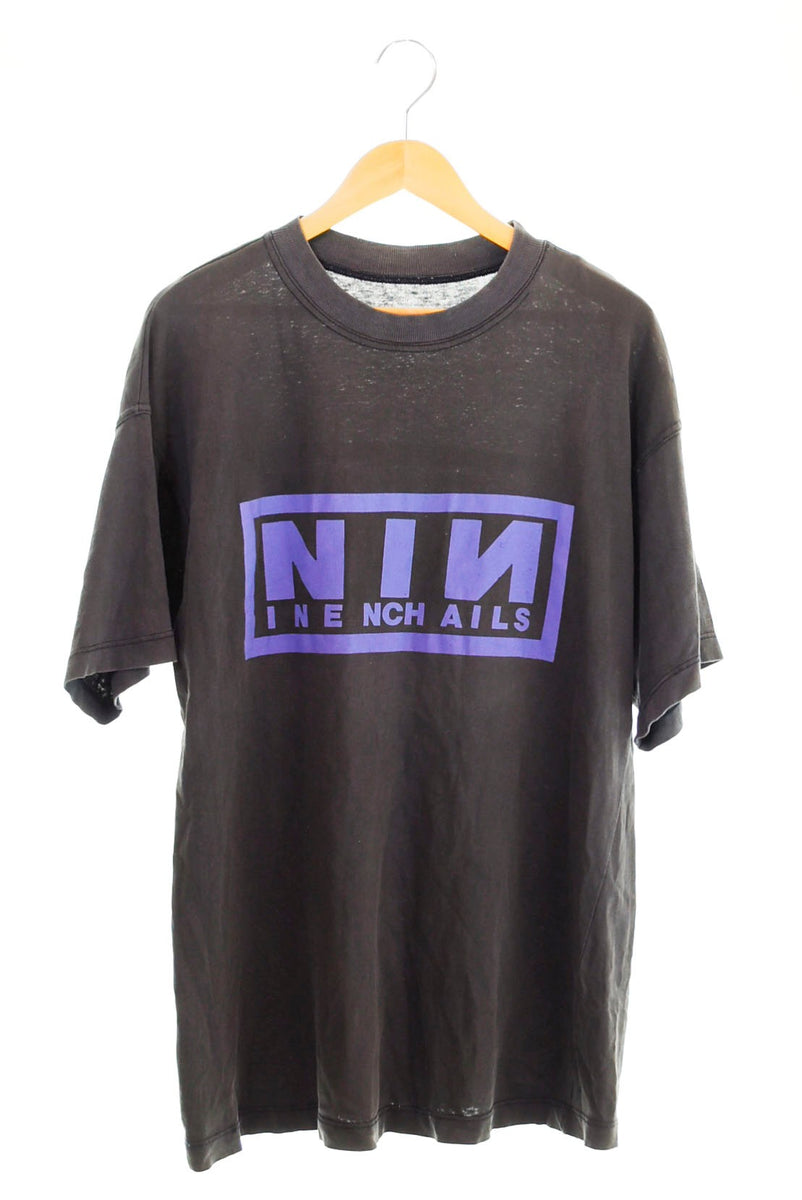 バンドTシャツ BAND-T 90s Vintage Nine Inch Nails ヴィンテージ ナインインチネイルズ NIN バンドT US古着 黒  裾ダブル フェード スミクロ Tシャツ ブラック 103MT-1187 | 古着通販のドンドンサガール