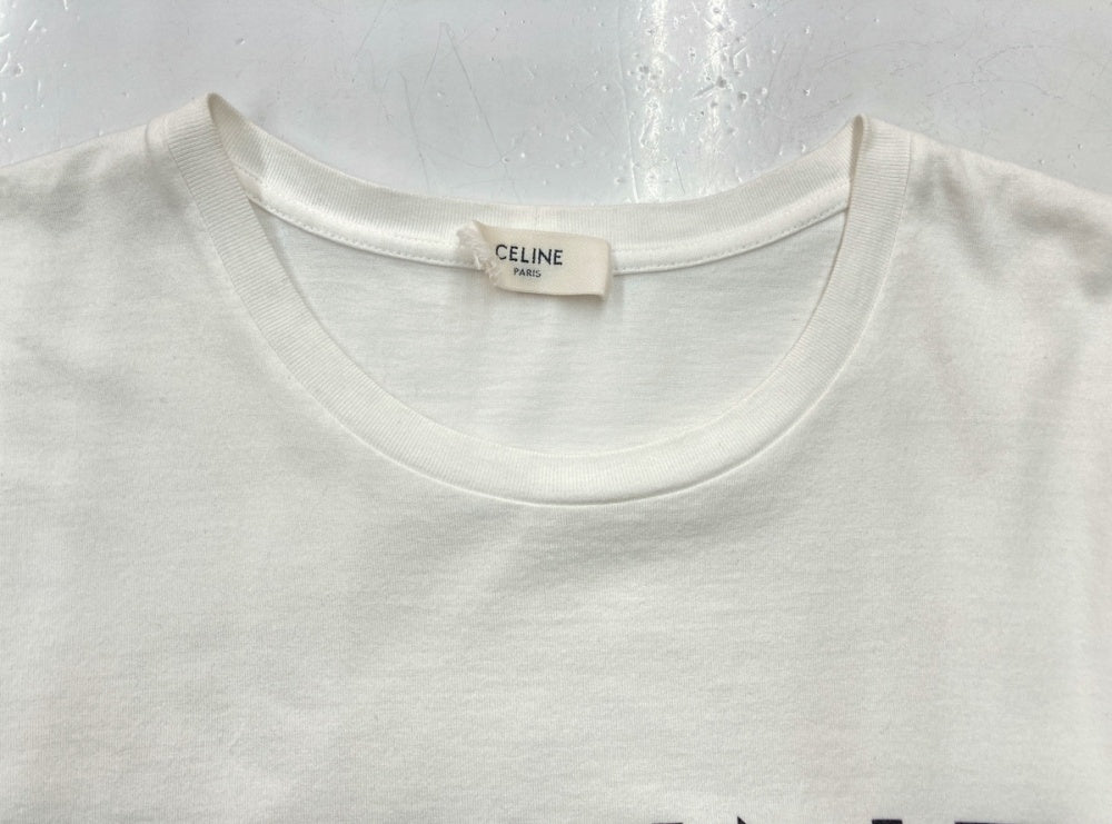 CELINE ロゴ Tシャツ 半袖 ホワイト 半袖 ホワイト（白）系