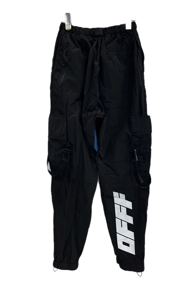 オフホワイト Off-White パラシュートパンツ 黒 OMCF004F19F01020