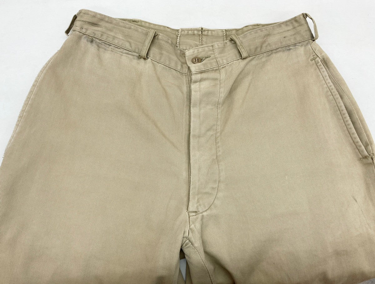 ビンテージ 50s USMC チノトラウザー チノパン 1957 コットンツイル USMC KHAKI CHINO TROUSERS 1957s W38 L33 MIL24003 米海兵隊