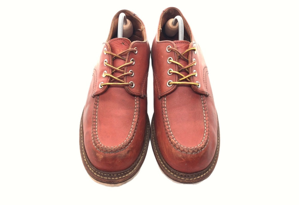 レッドウィング RED WING OXFORD オックスフォード ワークブーツ ローカット モックトゥ US8 1/2D 赤茶色 8103 メンズ靴  ブーツ ワーク ブラウン 26.5cm 104-shoes130