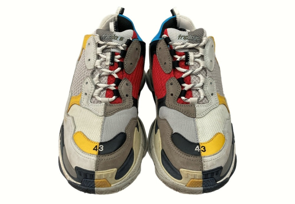 バレンシアガ BALENCIAGA Triple-S Split Trainers トリプル エス スプリット トレーナー トリエス ダット シューズ  43 黄色 青 白 533890 メンズ靴 スニーカー マルチカラー 28.5cm 104-shoes436 | 古着通販のドンドンサガール