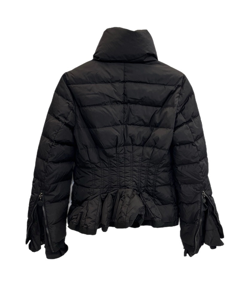 モンクレール MONCLER MASAKO GIUBBOTTO ダウンジャケット フリル 黒 