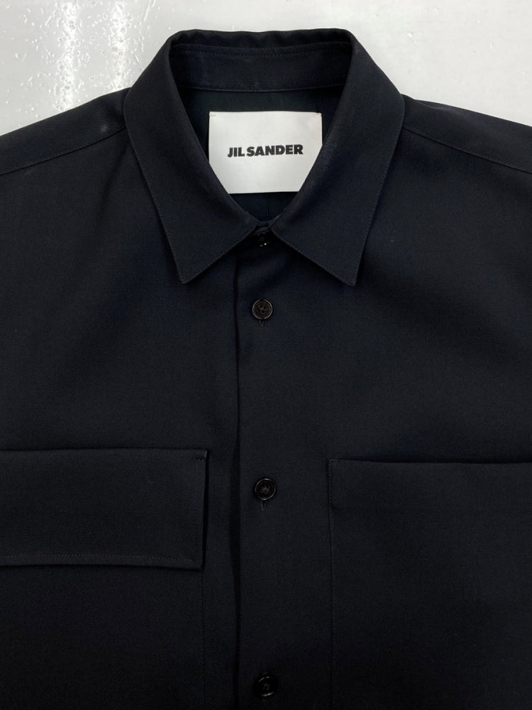 ジルサンダー JIL SANDER WOOL GABARDINE SHIRT ウール ギャバジン