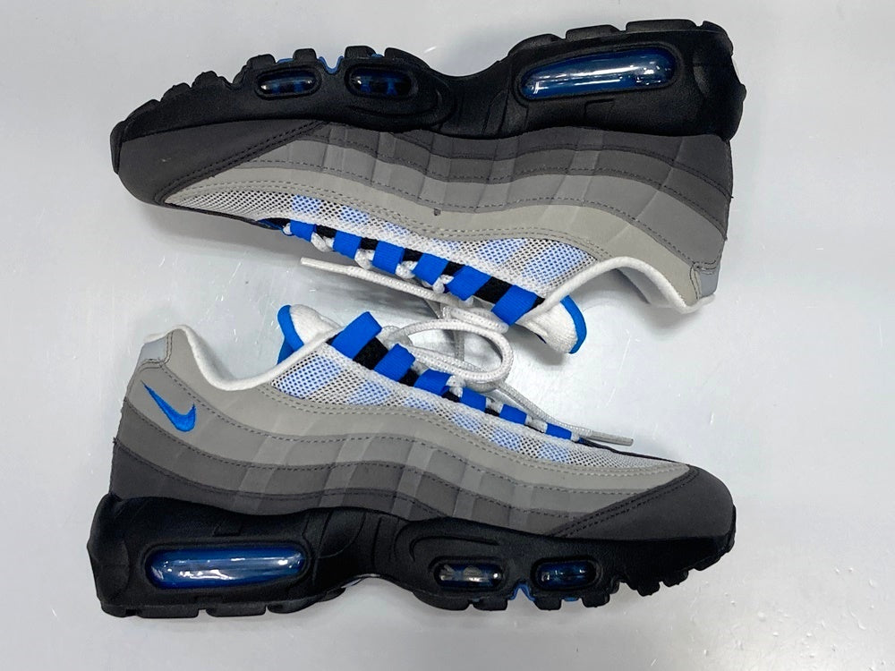 ナイキ NIKE AIR MAX 95 WHITE/CRYSTAL BLUE エアマックス 95 ホワイト/クリスタル ブルー 青 白  AT8696-100 レディース靴 スニーカー グレー 24cm 101-shoes1451