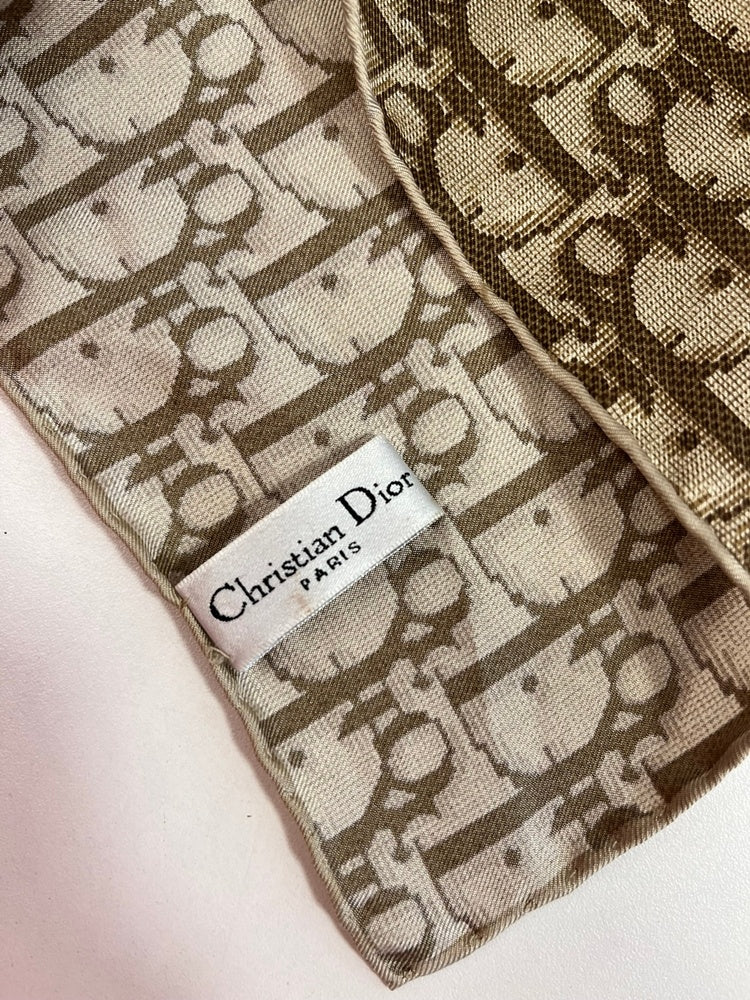 クリスチャンディオール Christian Dior トロッター柄 総柄 大判シルク