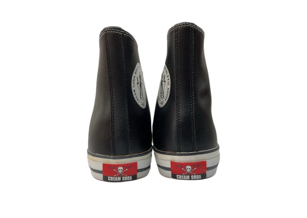 クリームソーダ　レザースニーカー　コンバース　オールスター　27cm ブラック クリームソーダ CREAM SODA ROCK'N'ROLL STAR-HI ロックンロール