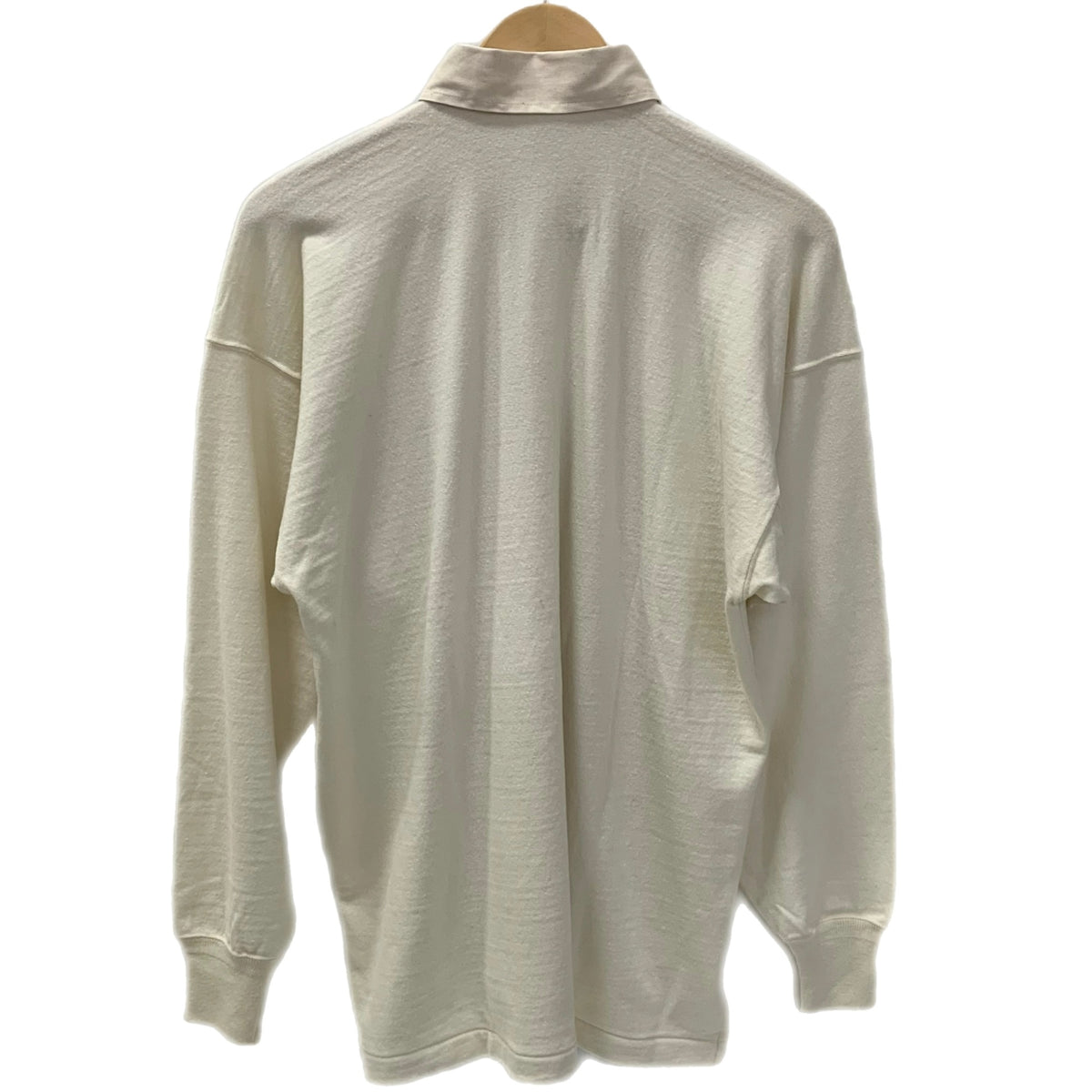 COMOLI 22AW ウール ラグビーシャツ W03-05012 3 ECRU コモリ COMOLI ウール ラグビーシャツ W03-05012 長袖シャツ ベージュ