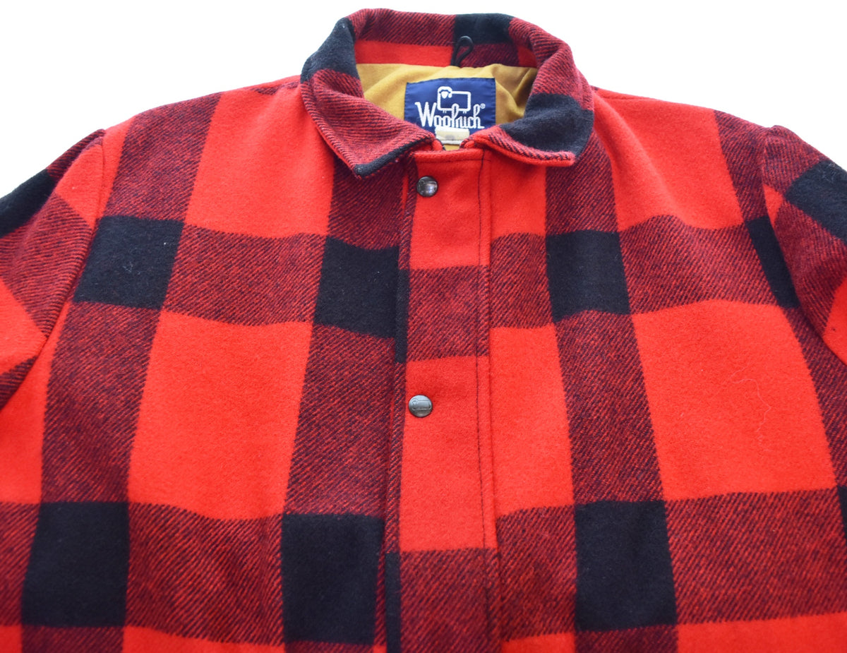 希少 美品 80s Woolrich ハンティングジャケット ビンテージ 最終売り尽し】古着 80s USA製 WoolRich 光沢 コットン ナイロン