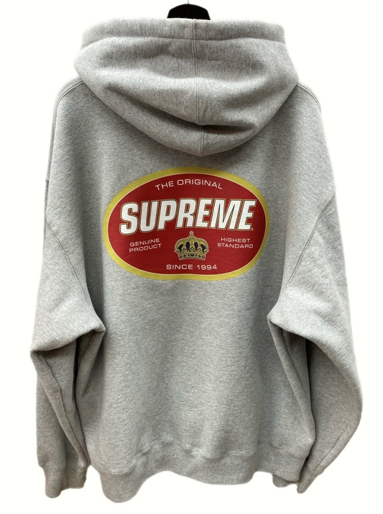 シュプリーム SUPREME 23AW Crown Hooded Sweatshirt クラウン フーディー スウェットシャツ 裏起毛 王冠 灰色  パーカ ロゴ グレー 2XLサイズ 104MT-660 | 古着通販のドンドンサガール