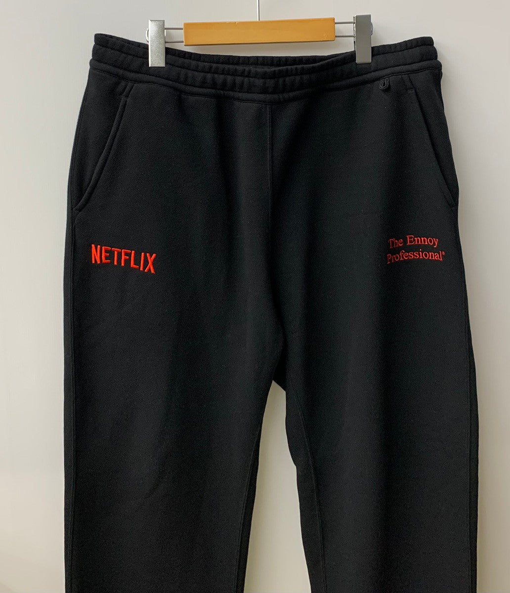 エンノイ ENNOY Netflix stylistshibutsu PANTS スウェットパンツ ボトムスその他 ロゴ ブラック XLサイズ  201MB-570 | 古着通販のドンドンサガール