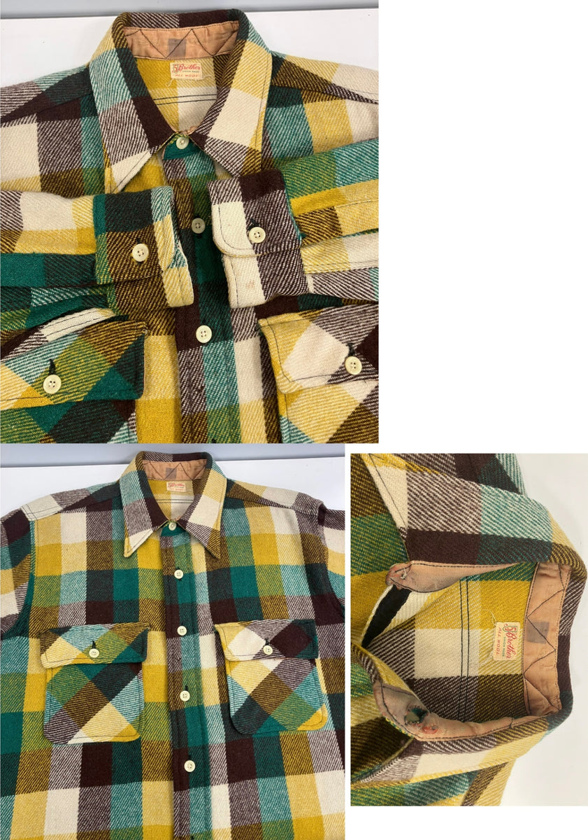 ★40s FIVE BROTHERS 数字タグ　ファイブブラザーズ　40年代 ファイブブラザー FIVE BROTHER 40's 40年代 ウール ネルシャツ